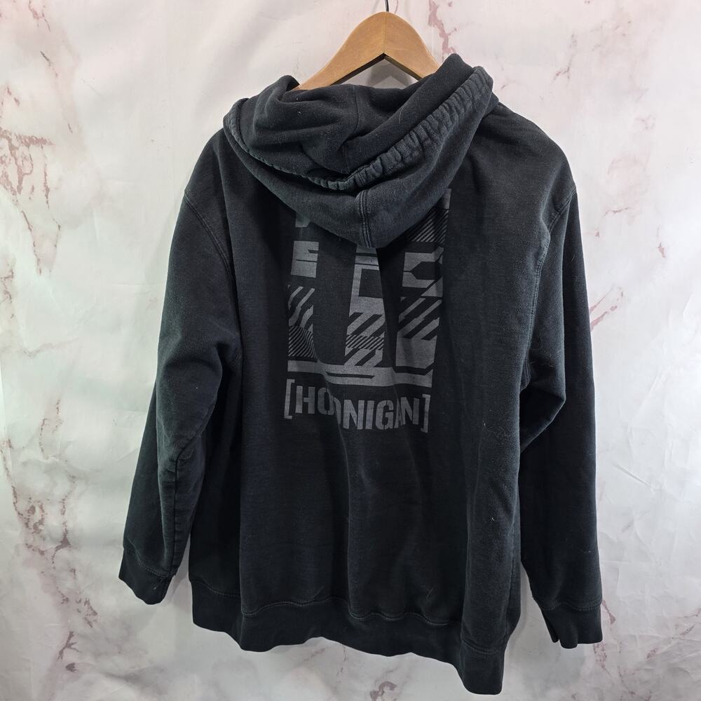 Hoonigan Hoodie Mens 2X 2XL Black Sweatshirt Pullover Thick Heavy Cotton